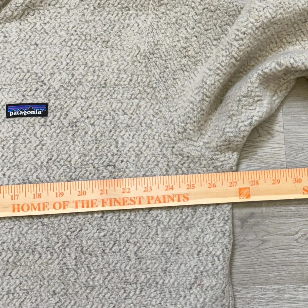 Patagonia Woolyester Fleece Jacket - Oatmeal Heather Men’s Size XXL - Picture 8 of 9
